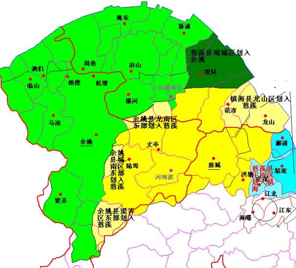 余姚市手绘地图图片